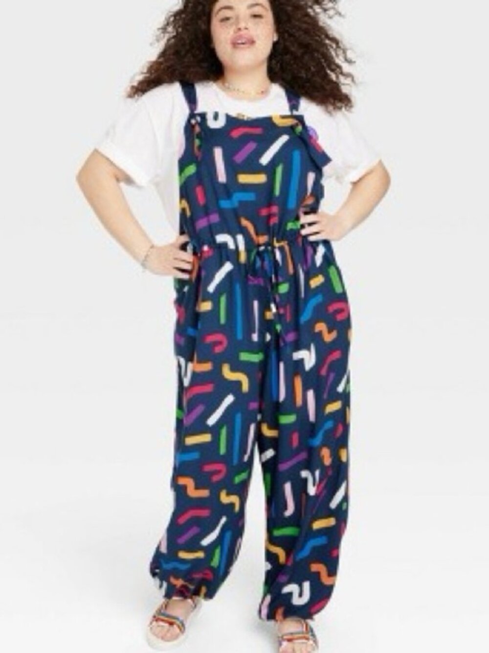 Target #takepride Rainbow Abstract Print Artsy Overalls Jumpsuit Size Medium